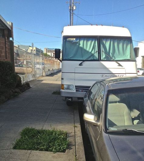 RV parked on street Oakland
