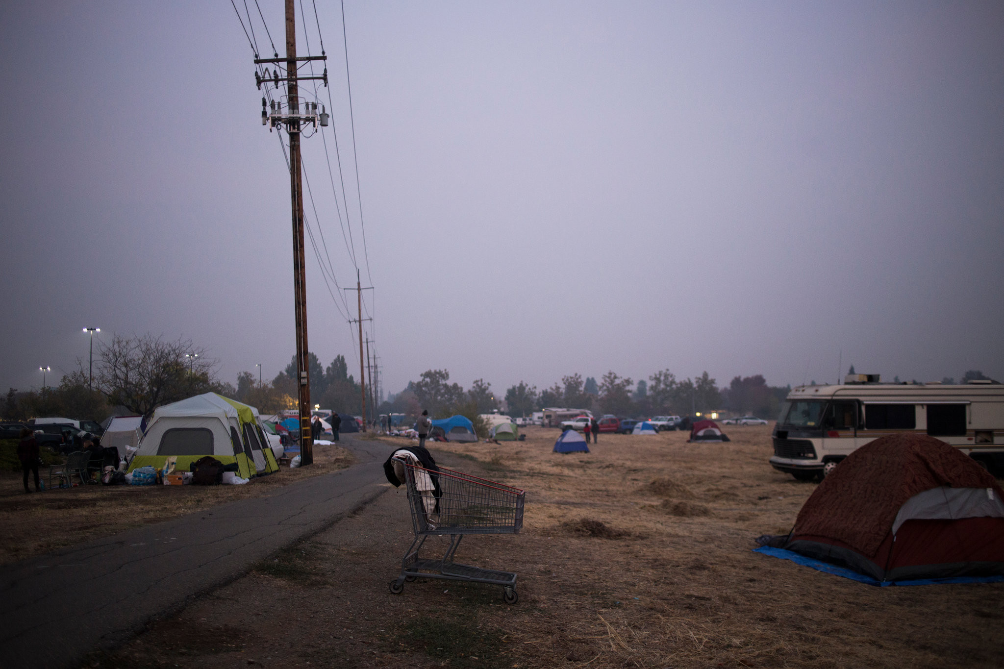 Tent city Chico after Paradise fire